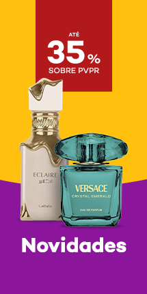 Novidades de Perfumes com destaque promocional de at&eacute; 35% sobre pre&ccedil;o de Venda ao P&uacute;blico Recomendado